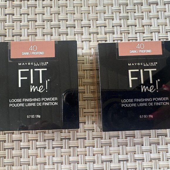 2 Maybelline DARK #40 Fit Me Loose Finishing Powder Foundation NEW SEALED - Picture 1 of 3